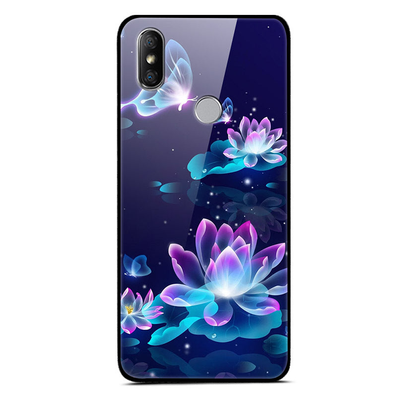 Painted glass mobile phone case