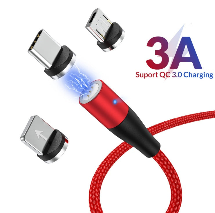 3A magnetic data cable three in one