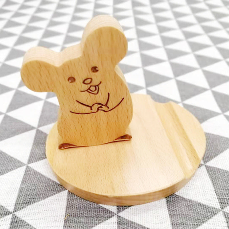 Creative Mobile Phone Beech Wood Phone Holder