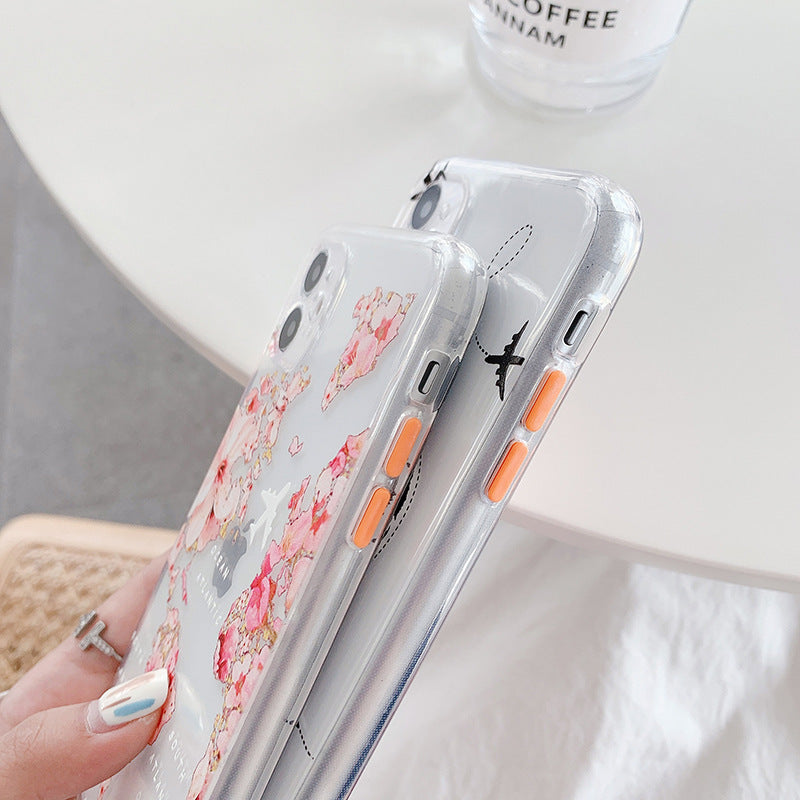 Love transparent mobile phone soft case