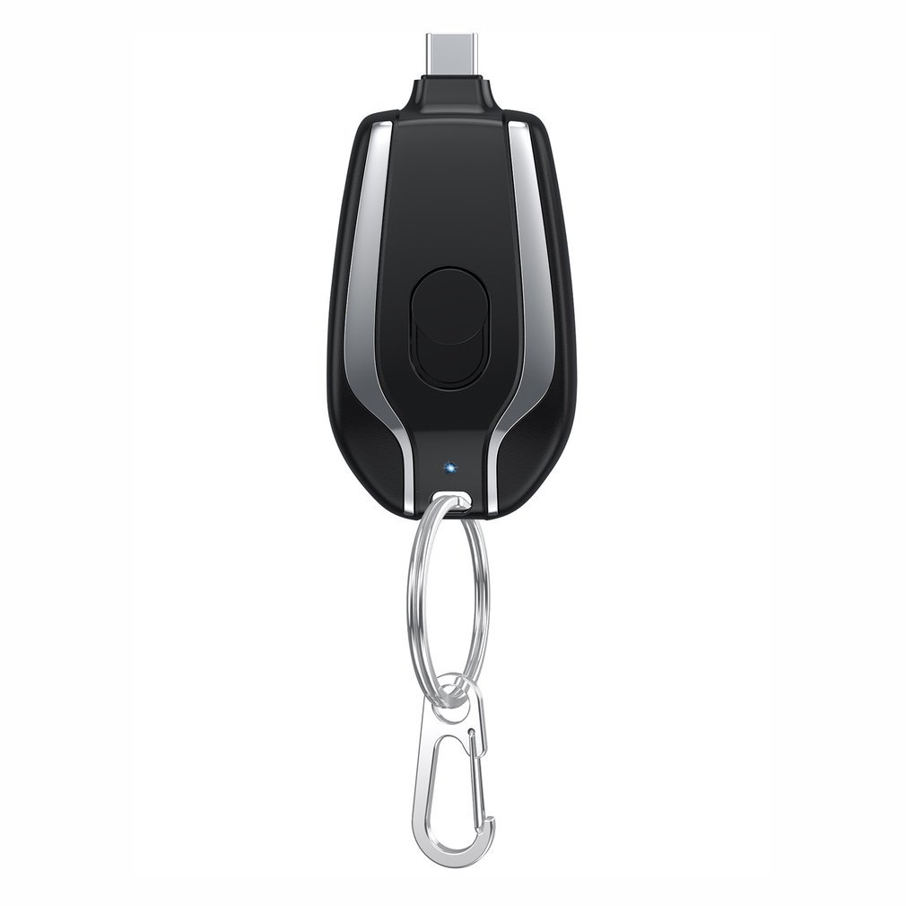 1500mAh Mini Power Emergency Pod Keychain Charger With Type-C Ultra-Compact Mini Battery Pack