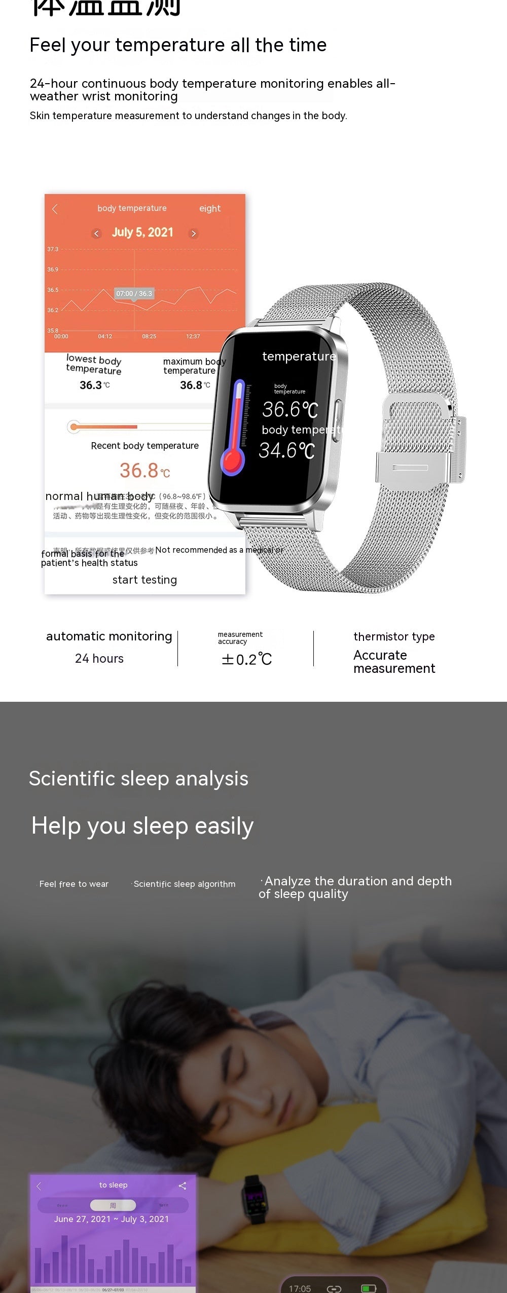 JM01pro Smart Watch Heart Rate Blood Oxygen Sleep Body Temperature