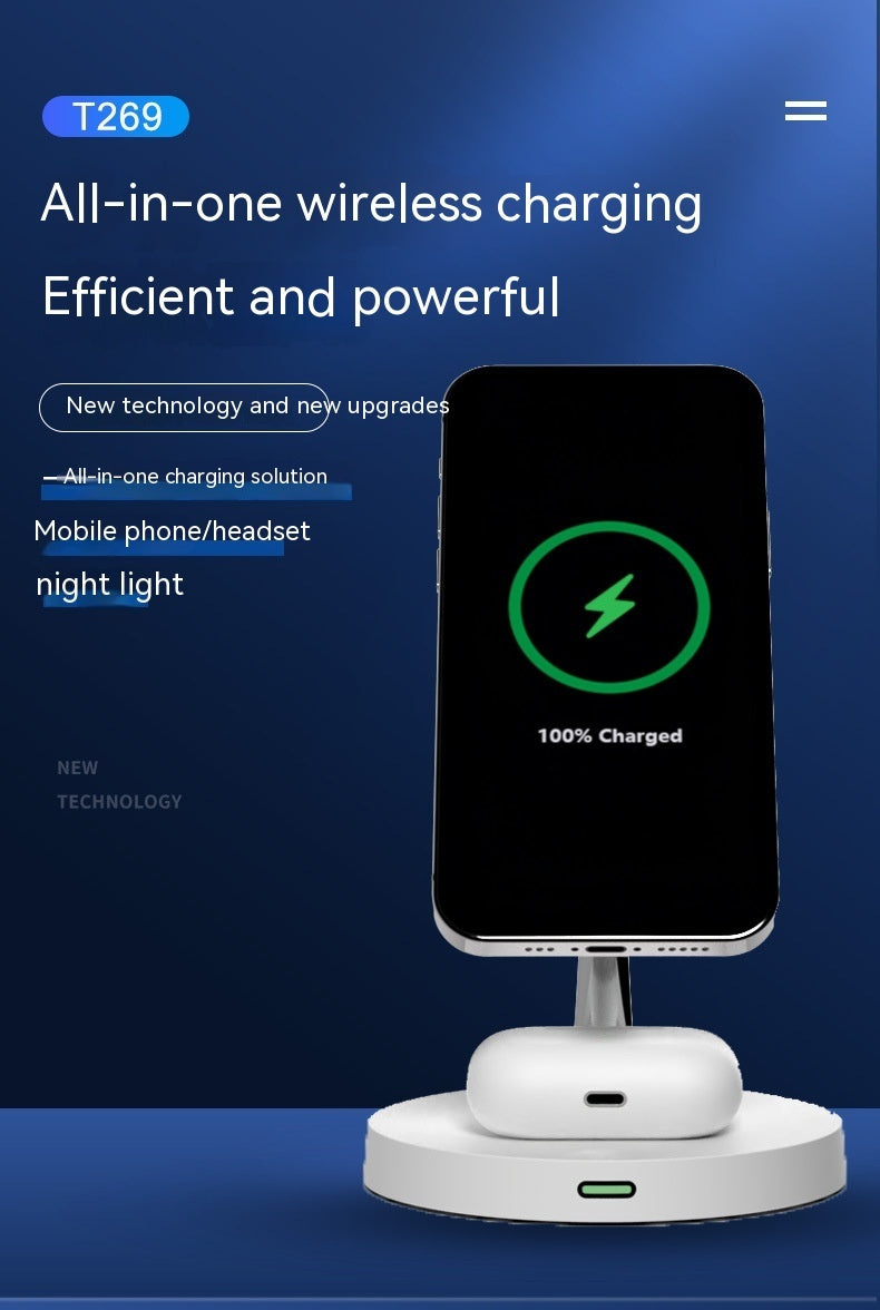 15W Magnetic Night Light Charging Bracket Wireless Fast Charging