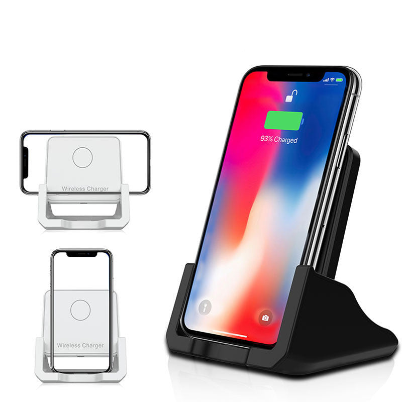 Vertical mobile phone stand for wireless charger