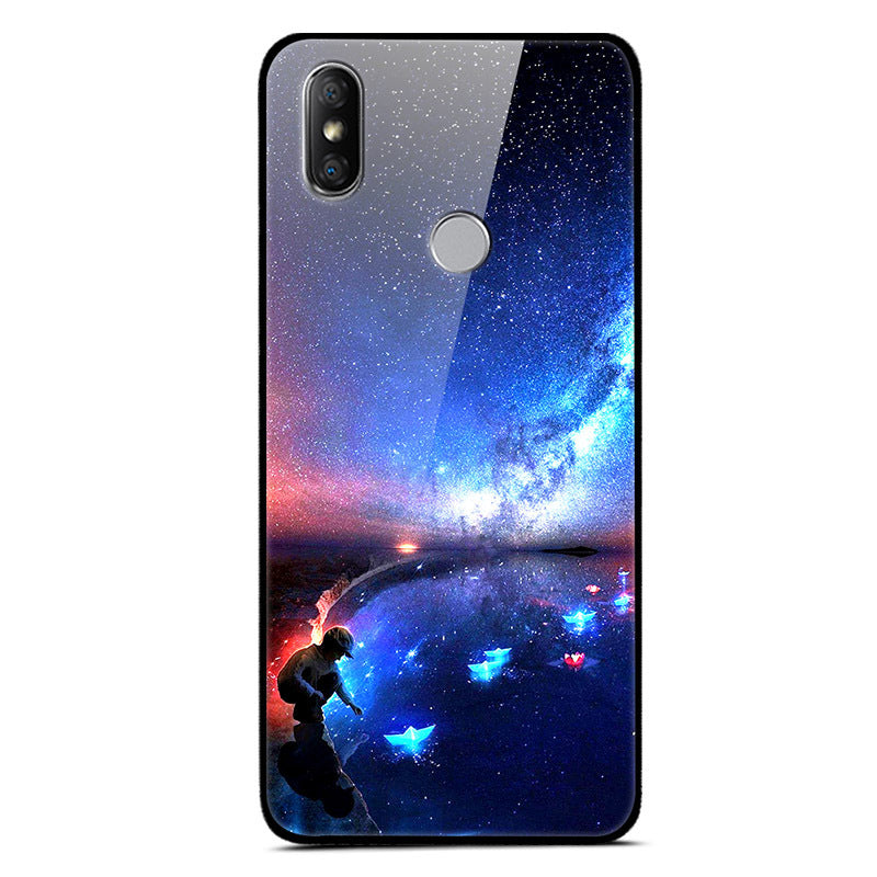 Painted glass mobile phone case