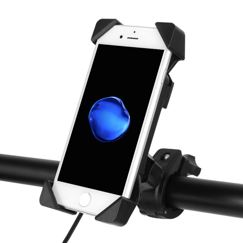 Motorcycle mobile phone holder shockproof with electric universal charger