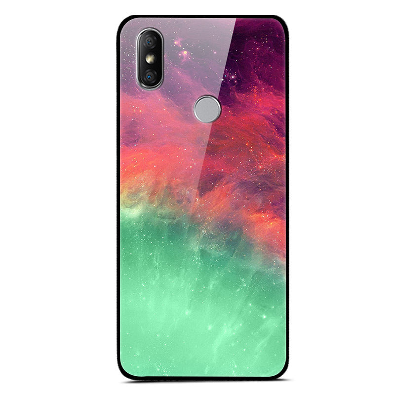 Painted glass mobile phone case