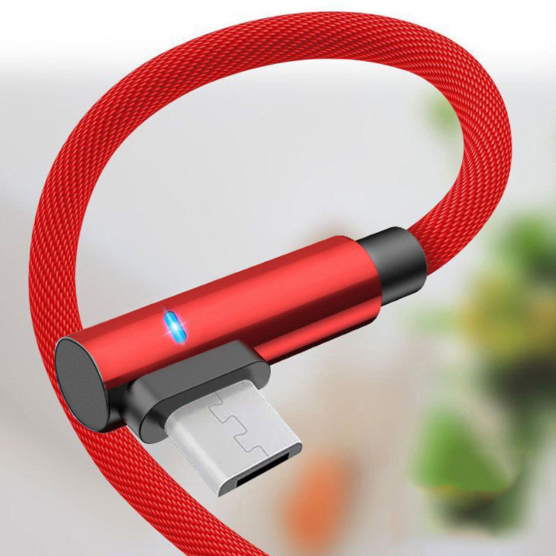 90 degree anti-winding charging cable