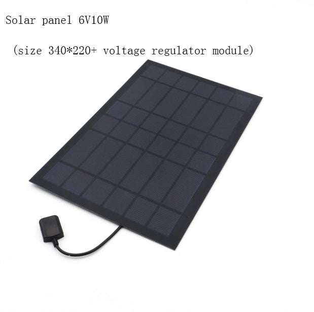 Solar Panel Fan Can Charge Mobile Phone