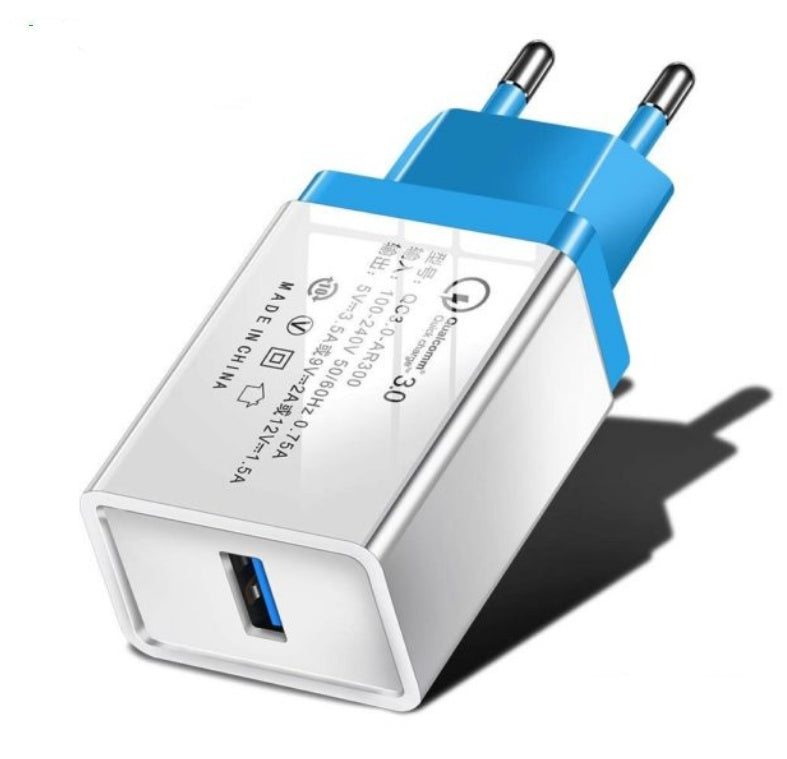 Single Port Qc3.0 Fast Charge Travel Charger