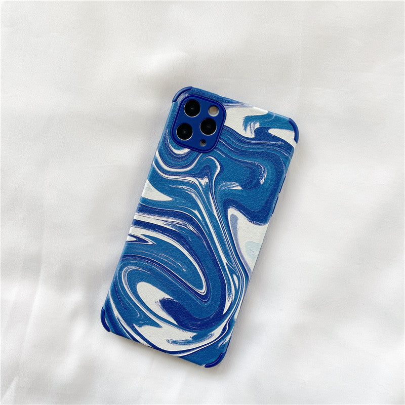 Personalized Blue Ink Splash Mobile Phone Soft Shell