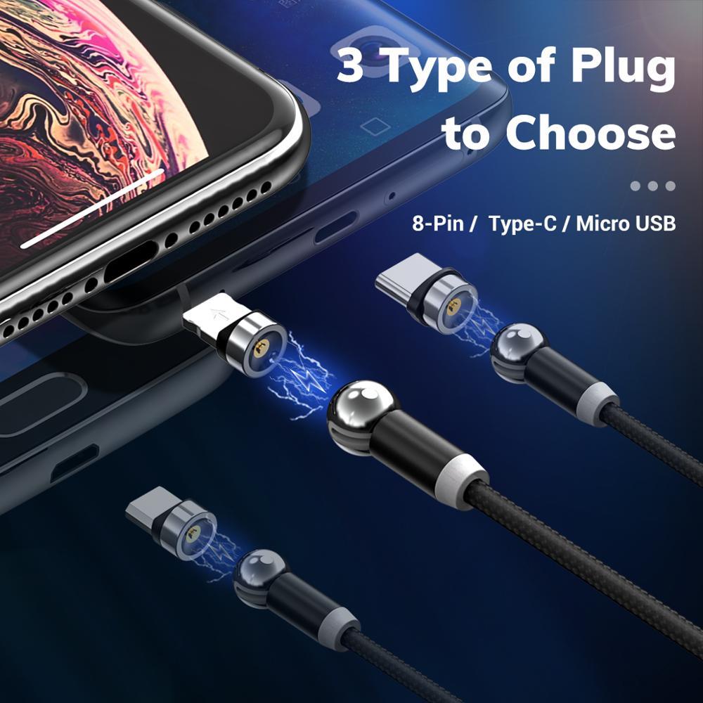 Compatible with  , 360 degree rotation of magnetic charging cable