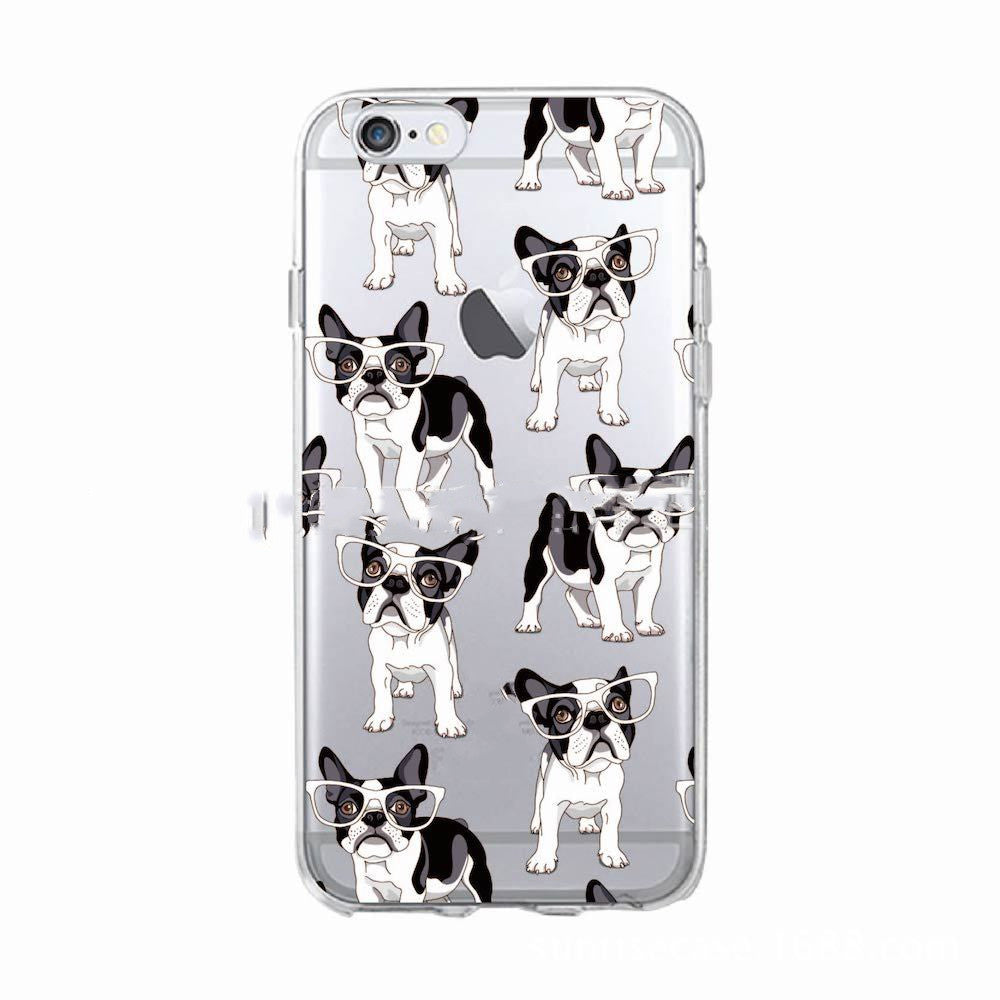 Cartoon French dog mobile  case