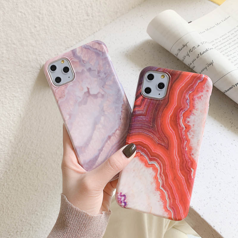 Marbled mobile phone case soft shell