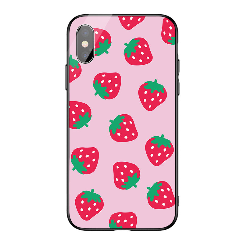 Pink strawberry cute mobile phone