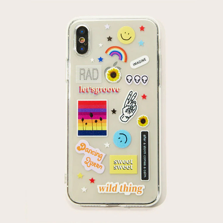 Cartoon transparent mobile phone case