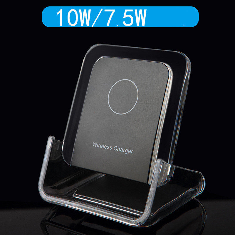 Vertical mobile phone stand for wireless charger