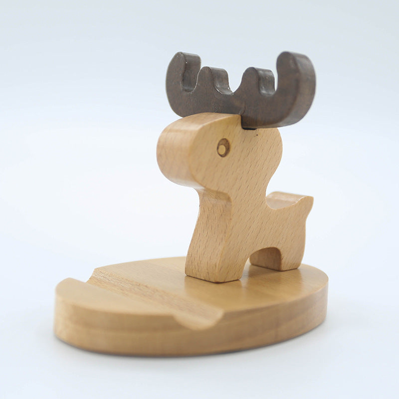 Creative Mobile Phone Beech Wood Phone Holder