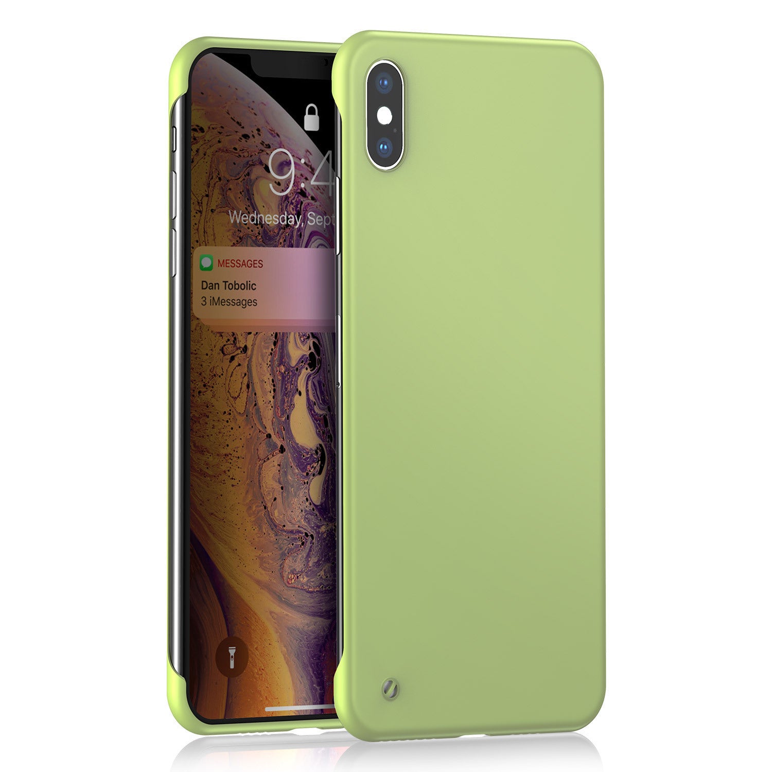 Solid color borderless mobile phone case