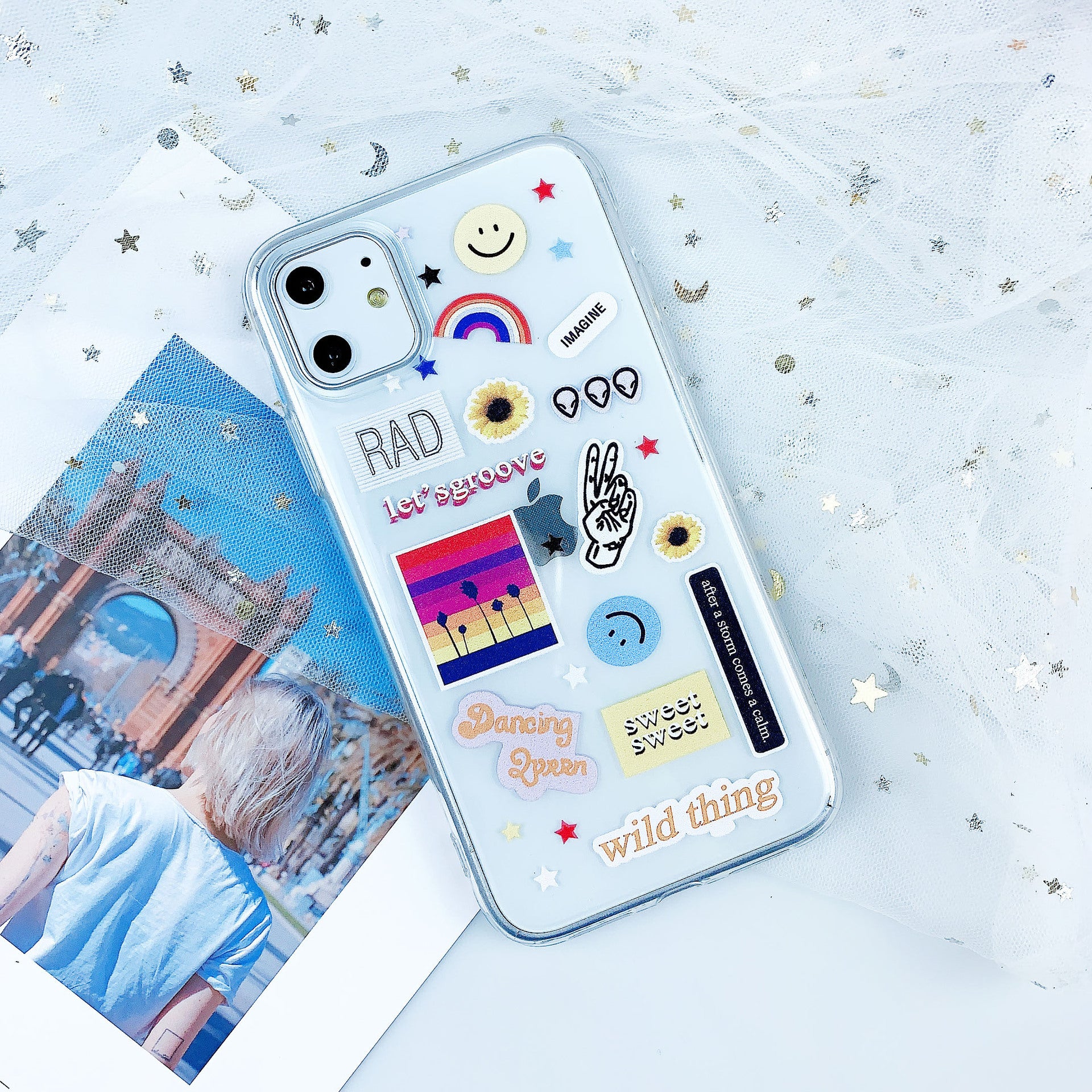 Cartoon transparent mobile phone case