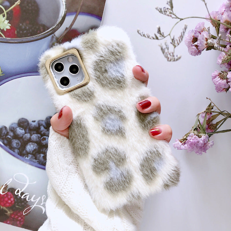 Mink plush mobile phone case