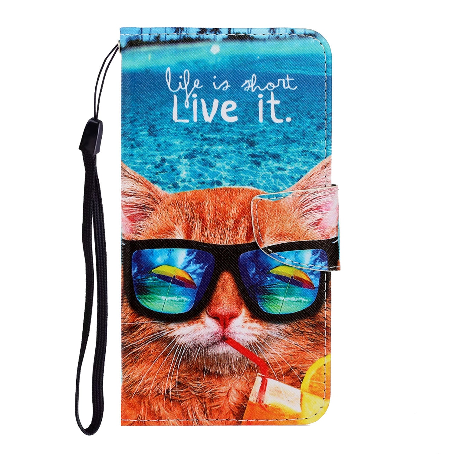 Cat Painted Phone Case Leather Case for Xiaomi 10Pro