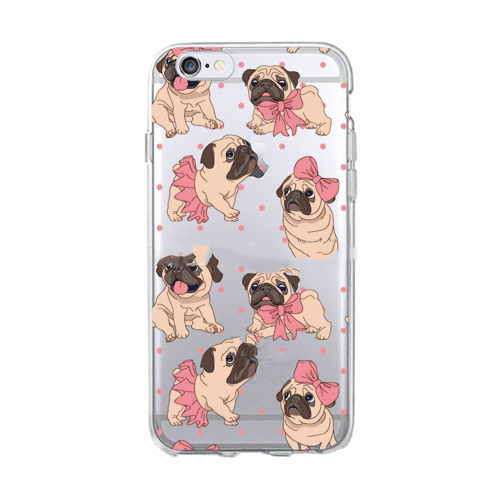 Cartoon French dog mobile  case