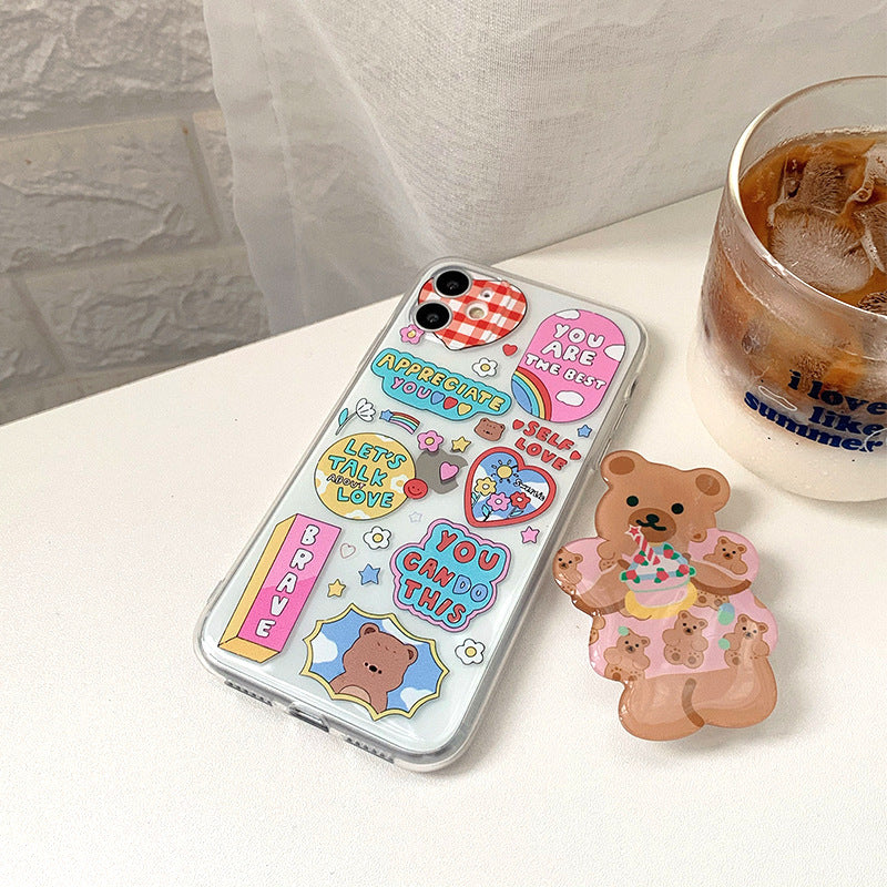 Mobile phone case bracket set