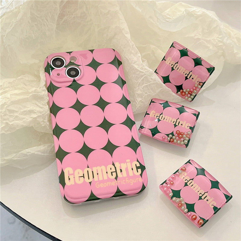 Korean Style Powder Green Diamond Mobile Phone Case