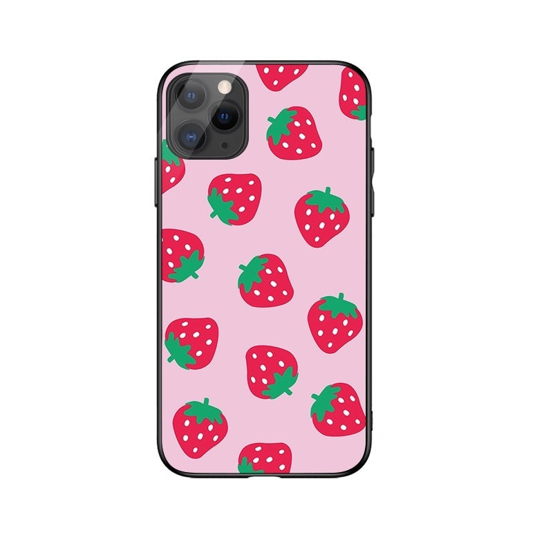 Pink strawberry cute mobile phone