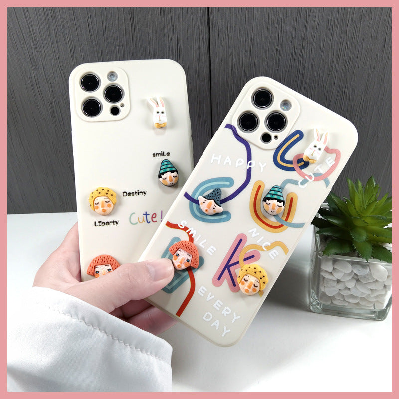 Suitable For 3D Head Doll Mobile Phone Case