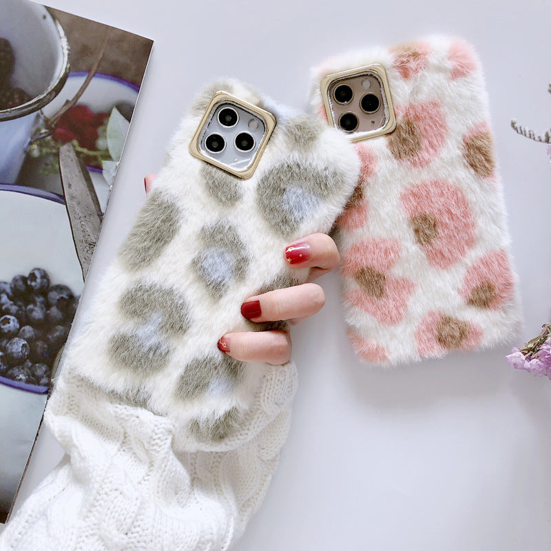 Mink plush mobile phone case