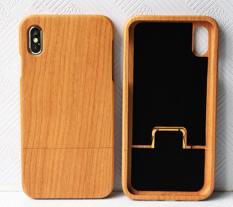 Two-stage wooden mobile phone case