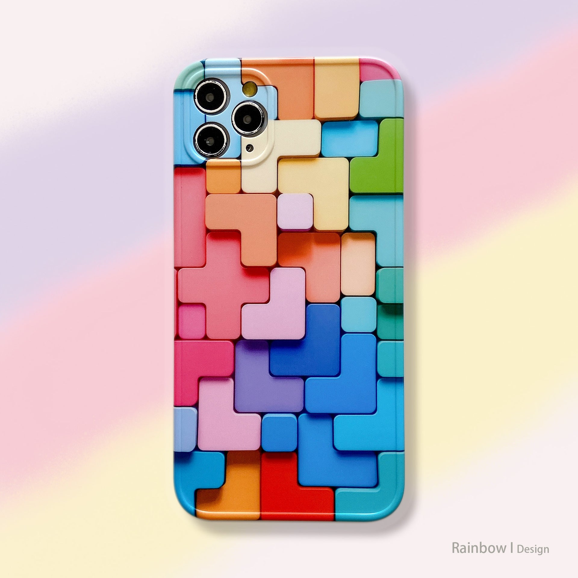 Color Vision Square Silicone Mobile Phone Case