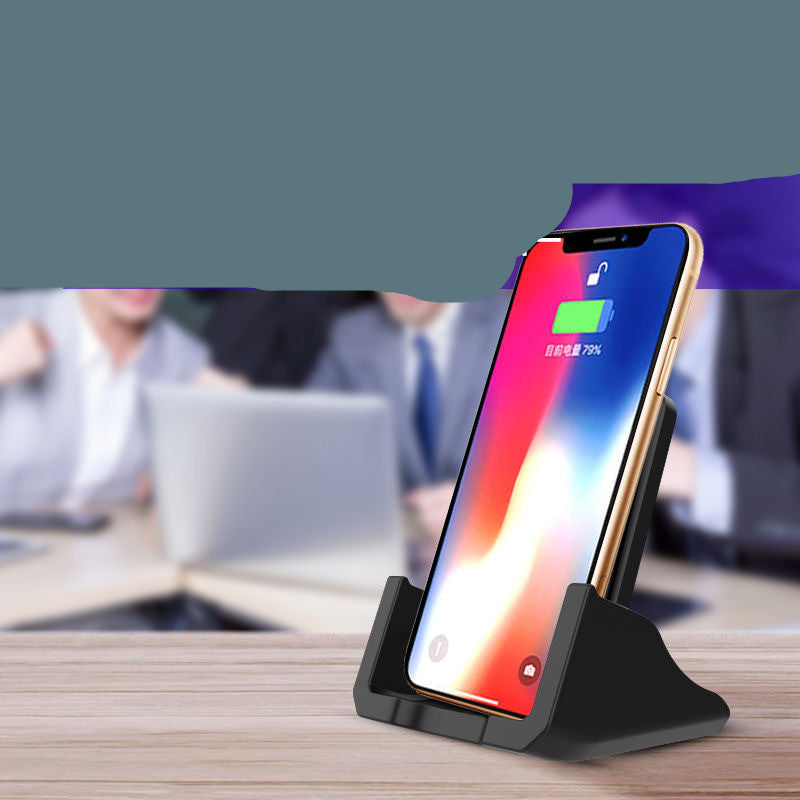 Vertical mobile phone stand for wireless charger