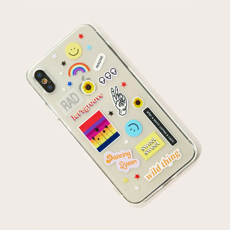 Cartoon transparent mobile phone case