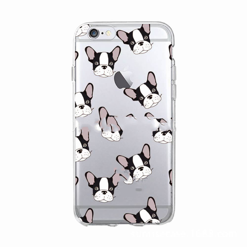 Cartoon French dog mobile  case