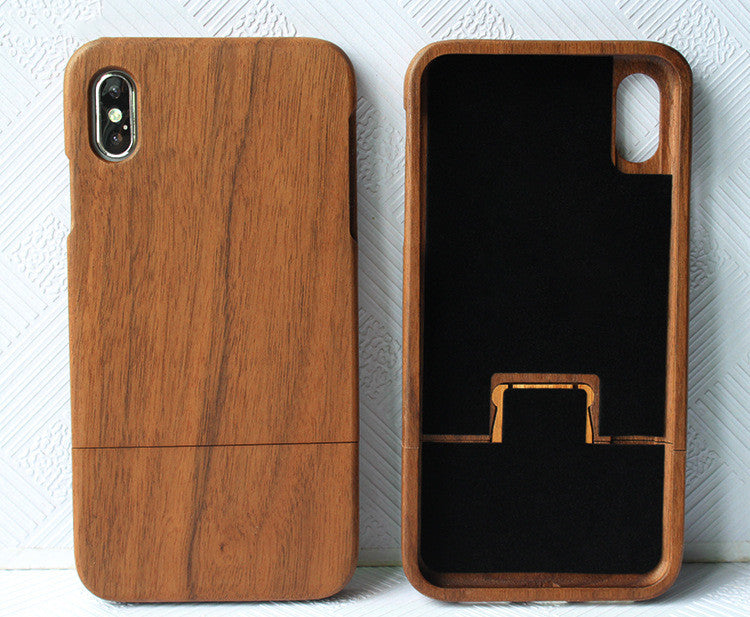 Two-stage wooden mobile phone case