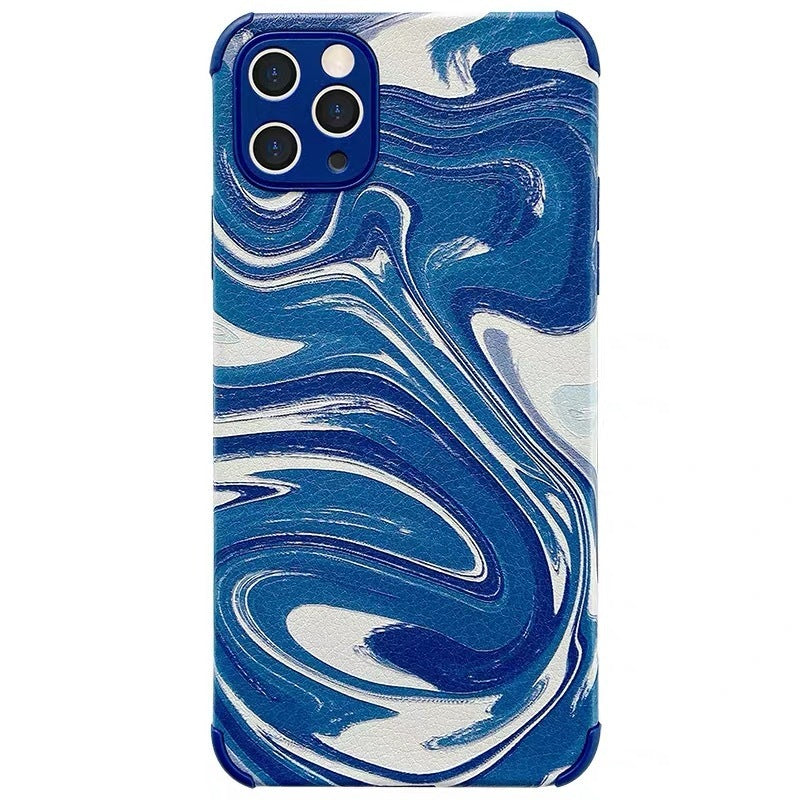 Personalized Blue Ink Splash Mobile Phone Soft Shell