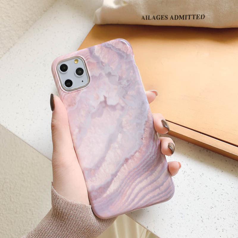 Marbled mobile phone case soft shell