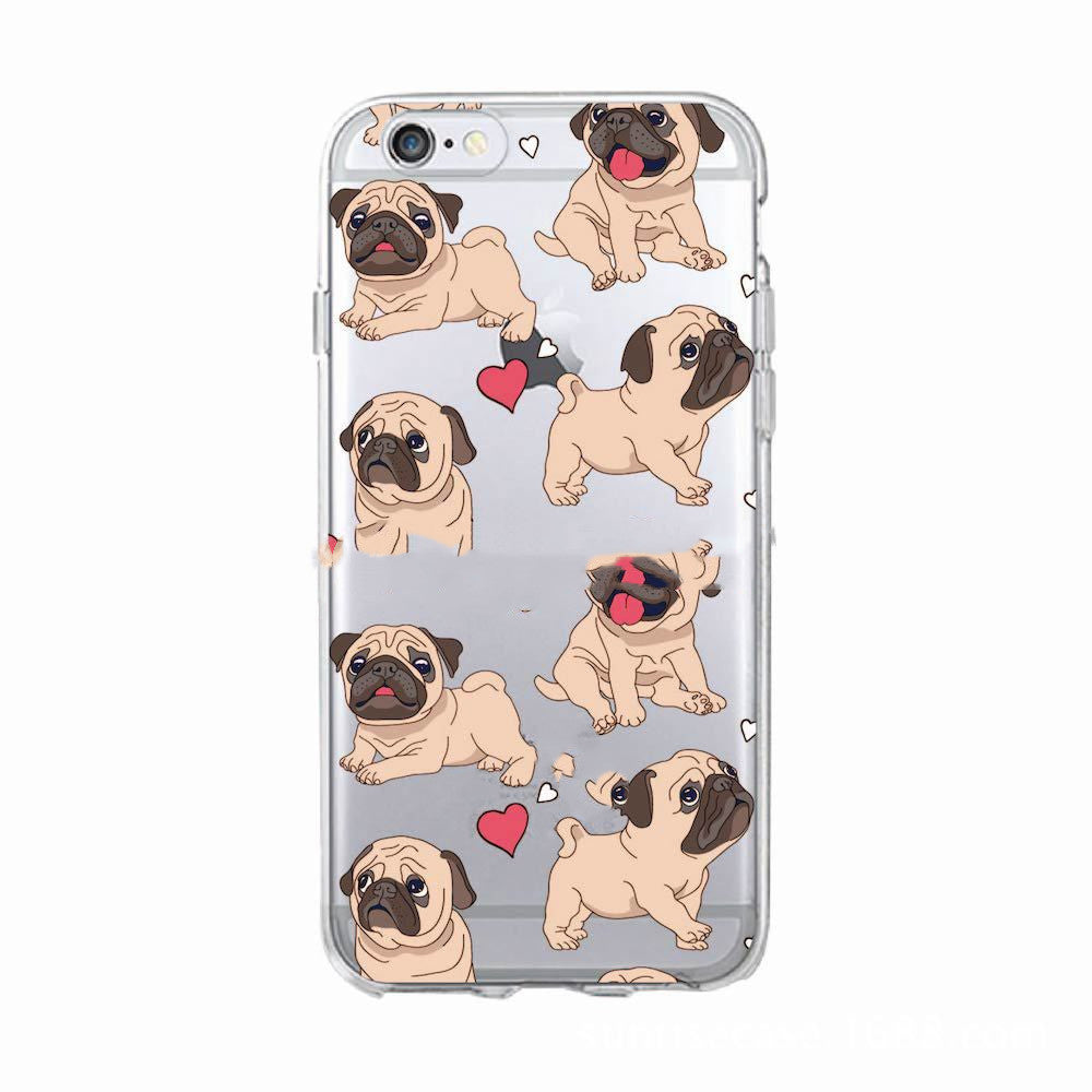 Cartoon French dog mobile  case