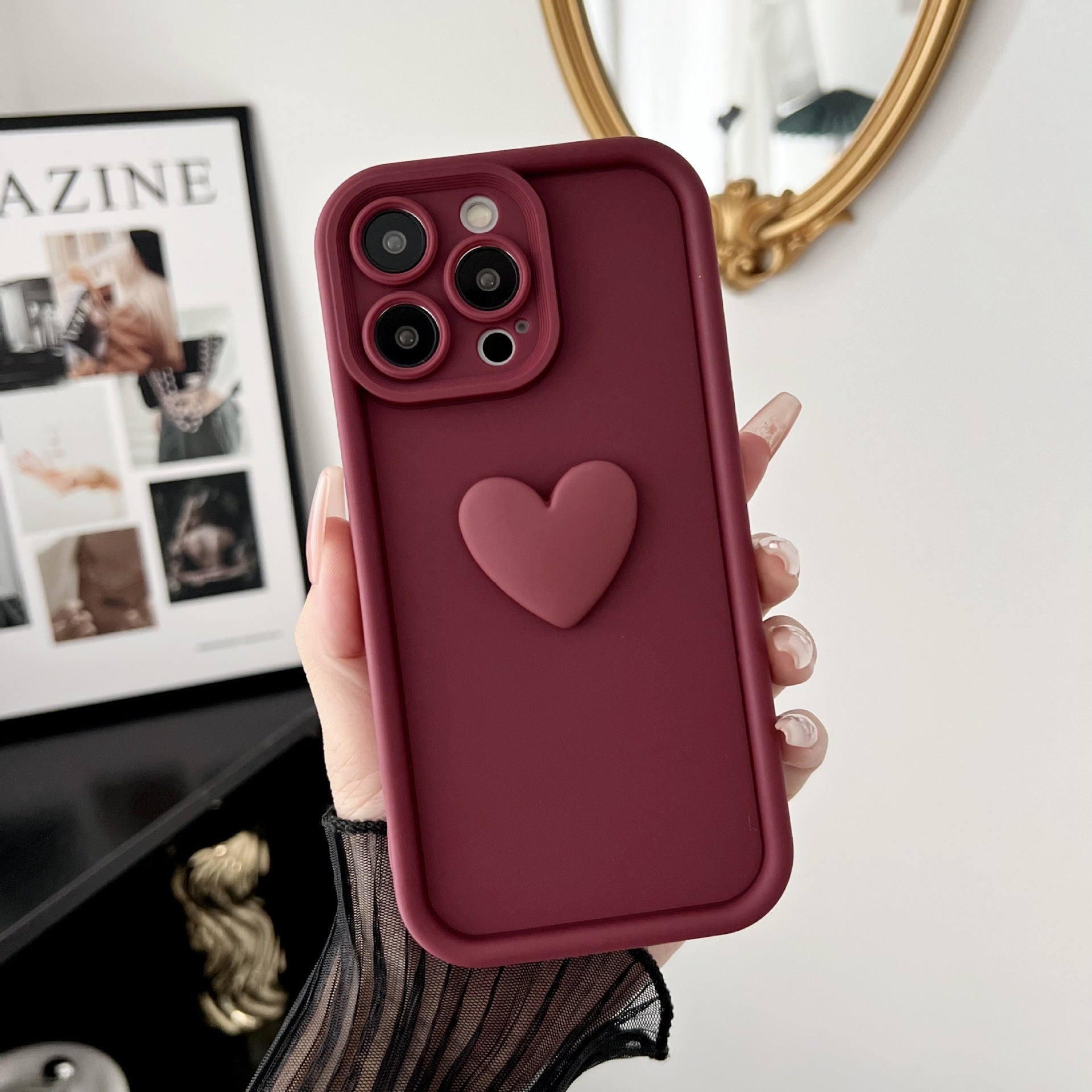 New Three-dimensional Heart Mobile Phone Shell