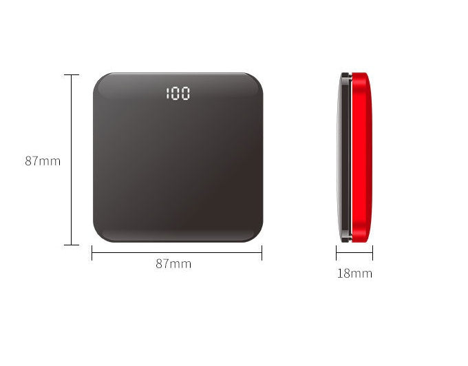 Ultra-thin mirror mini charging treasure