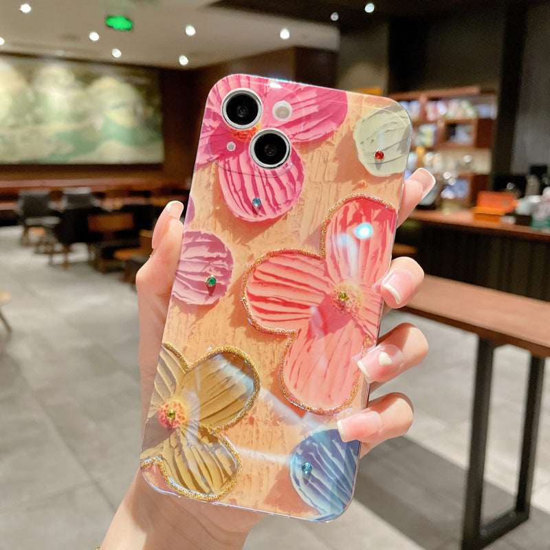 Color Oil Painting Flower Mobile Phone Shell