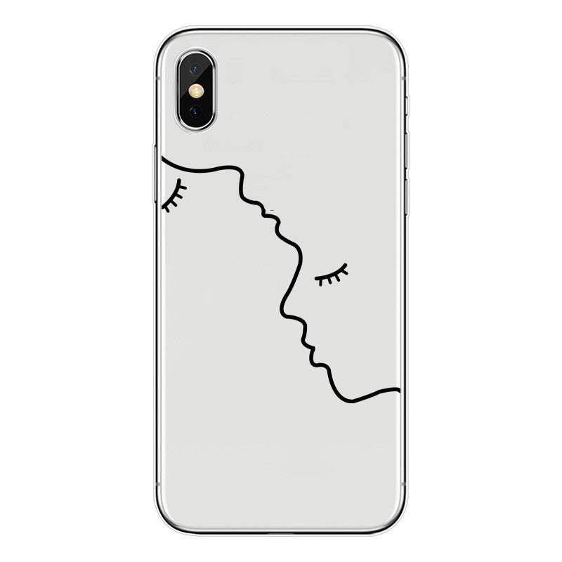 Creative Cartoon Transparent Printing Mobile Phone Soft Shell