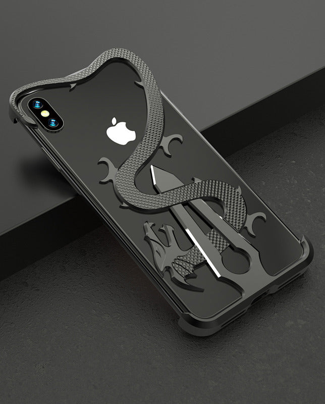 Cool black metal mobile phone case