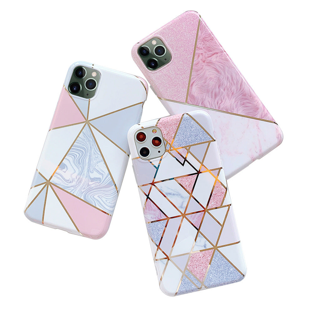 Galvanized marble mobile phone case