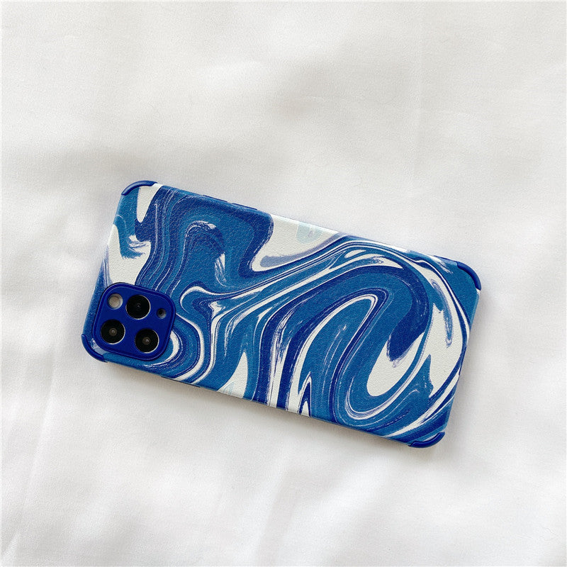 Personalized Blue Ink Splash Mobile Phone Soft Shell