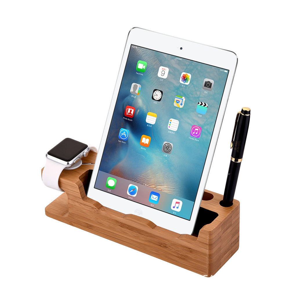 Creative Watch Bamboo Bedside Desktop Stand Base