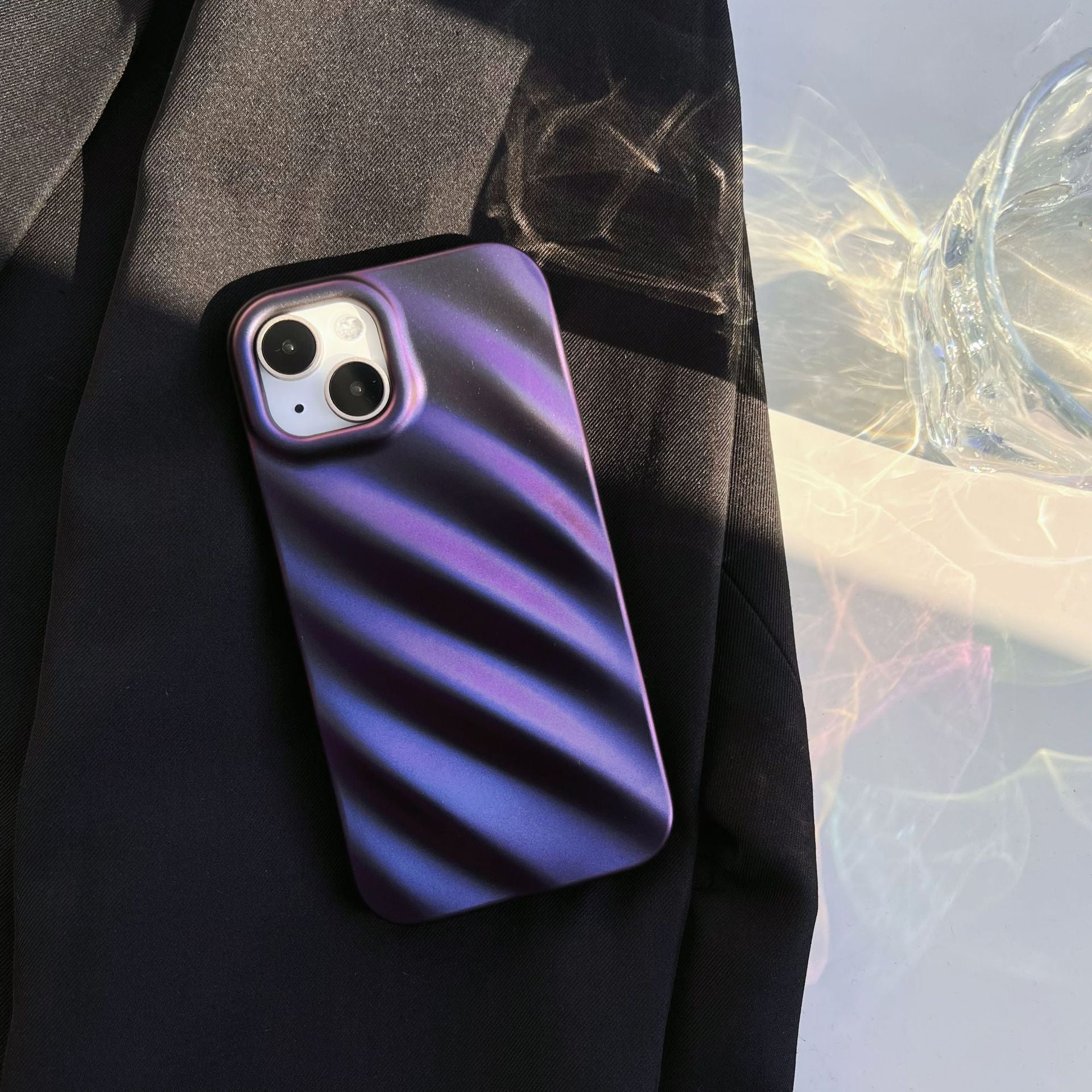 Small Laser Dark Purple Mobile Phone Case